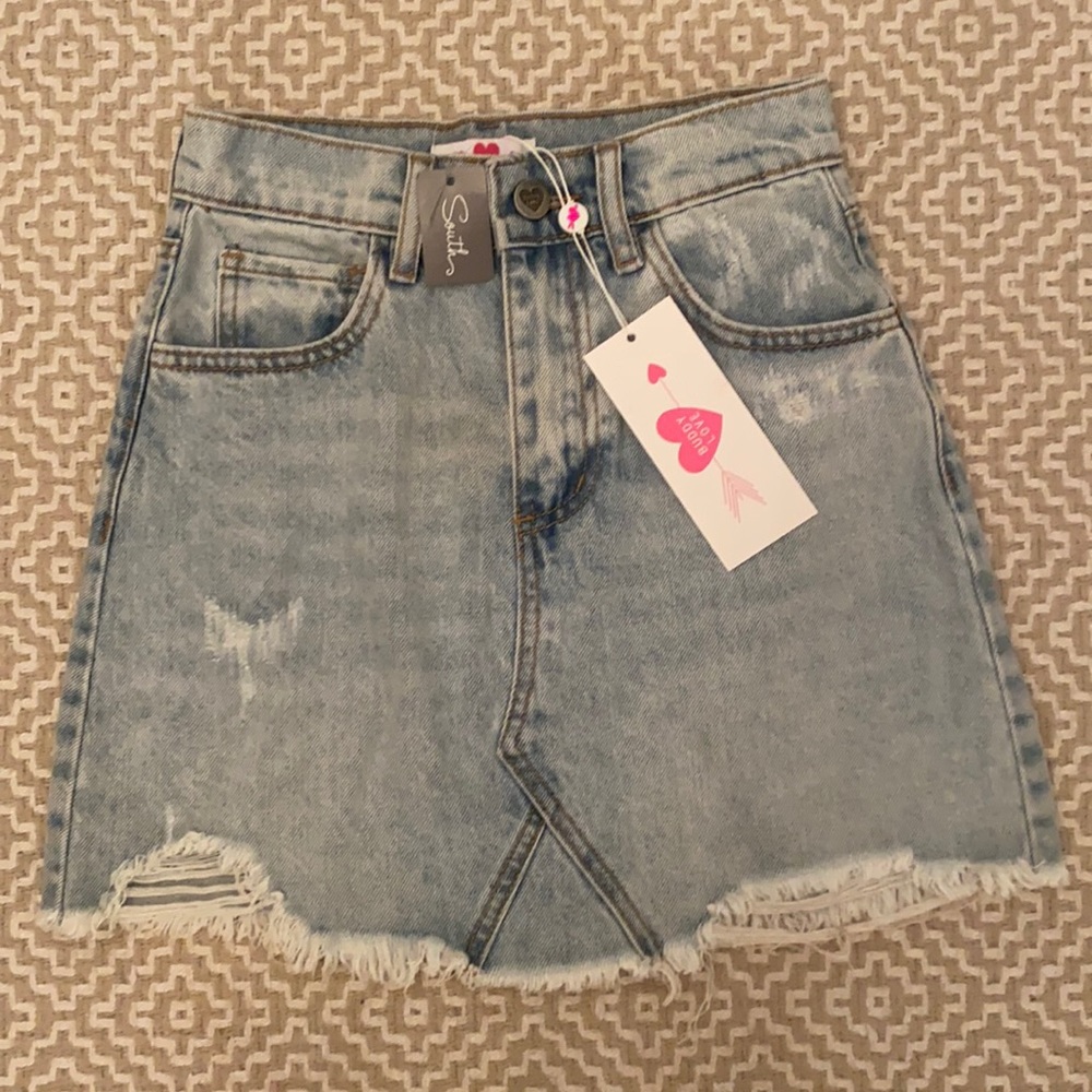 NWT Revolve Buddy Love Denim Mini Skirt